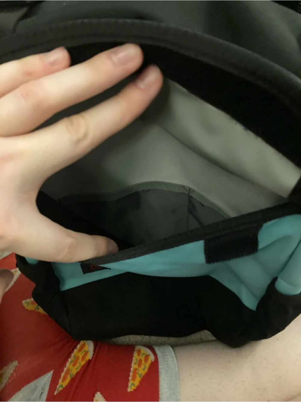 Timbuk2 Men’s Roll-Top Mini Backpack in Aqua and Black